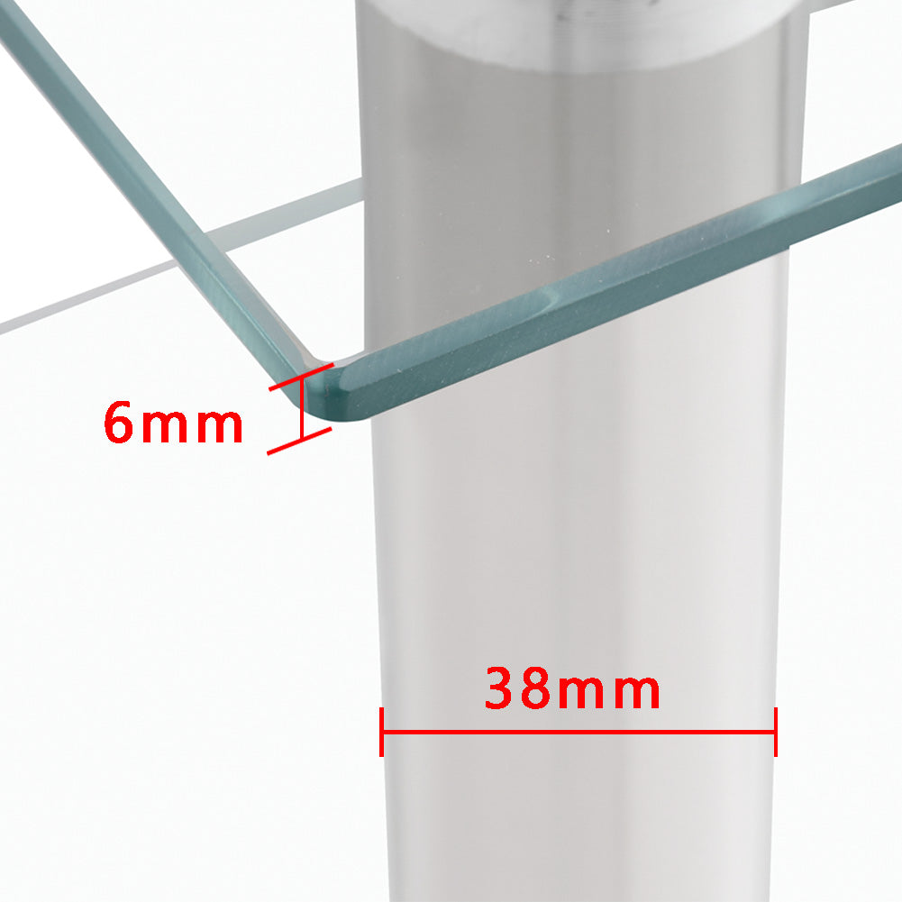 Small Square Glass Coffee Table Clear AWS007UK | LEUKHOUSE