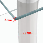 Small Square Glass Coffee Table Clear AWS007UK | LEUKHOUSE