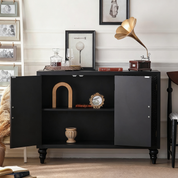 American Solid Wood Carved Dining Sideboard Storage Cabinet | LEUKHOME