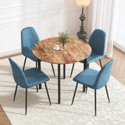 Round Dining Table 90x90cm Wooden/Black AWS161UK | LEUKHOUSE