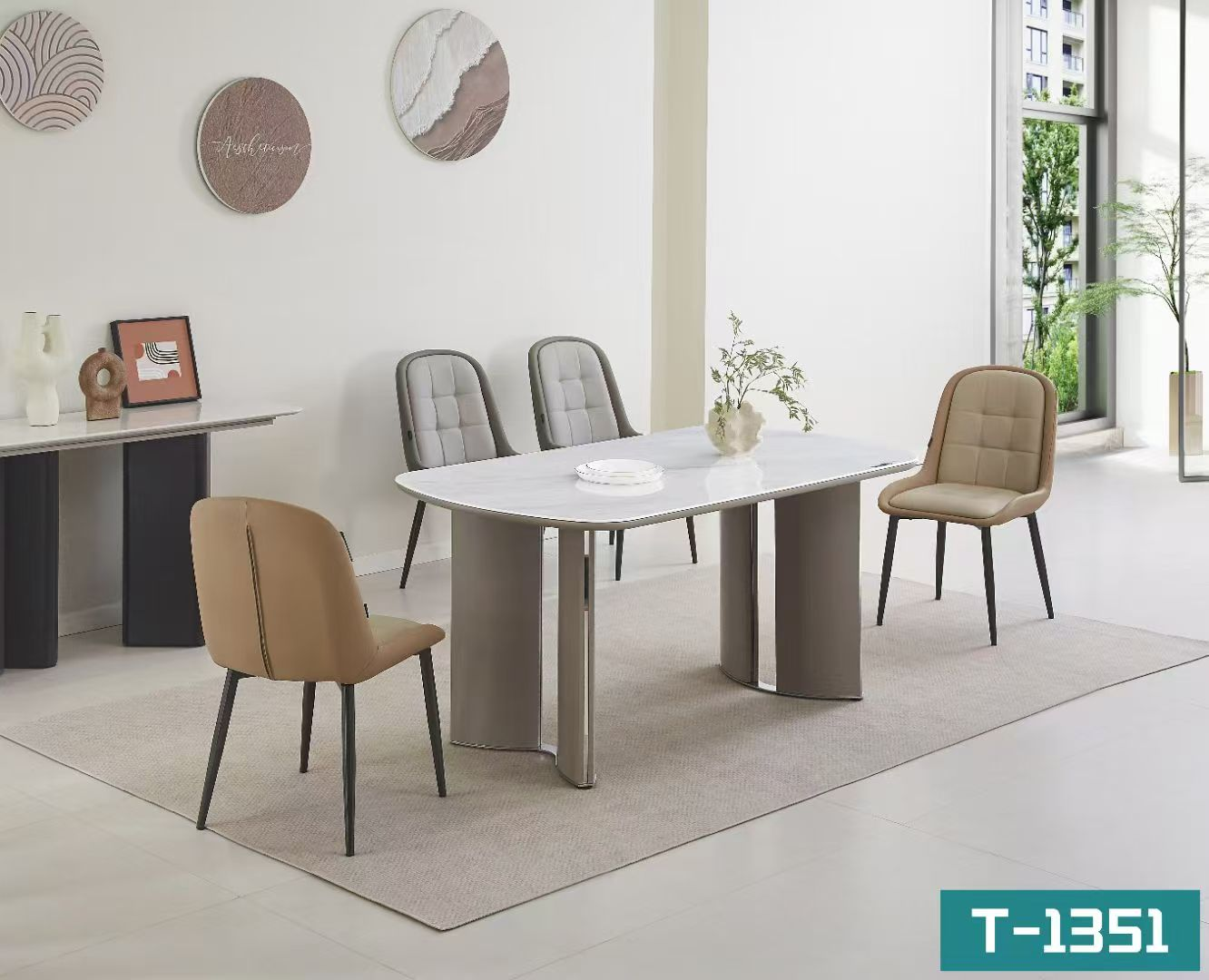 Dining Table Rectangular Glass T-1351 | FONDHOUSE