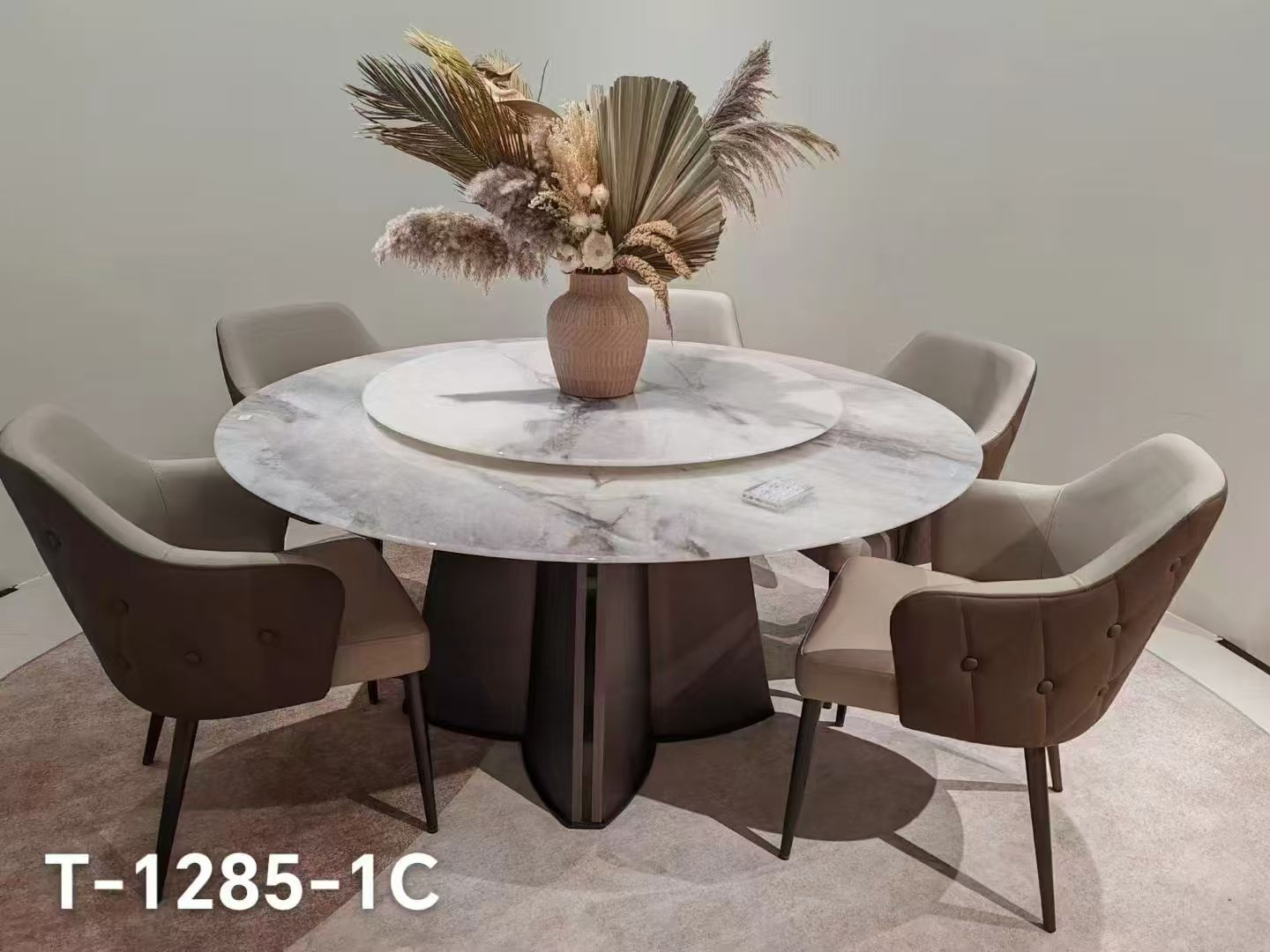 Dining Table Circle Artificial Stone T-1282-1C | FONDHOUSE
