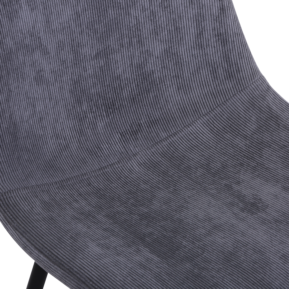 Chaises Salle à Manger Lot de 4 Chaises en Velours Gris Dos en Cuir Chaises de Cuisine pour 4 Personnes,Gris AWS024114FR | LEUKHOUSE