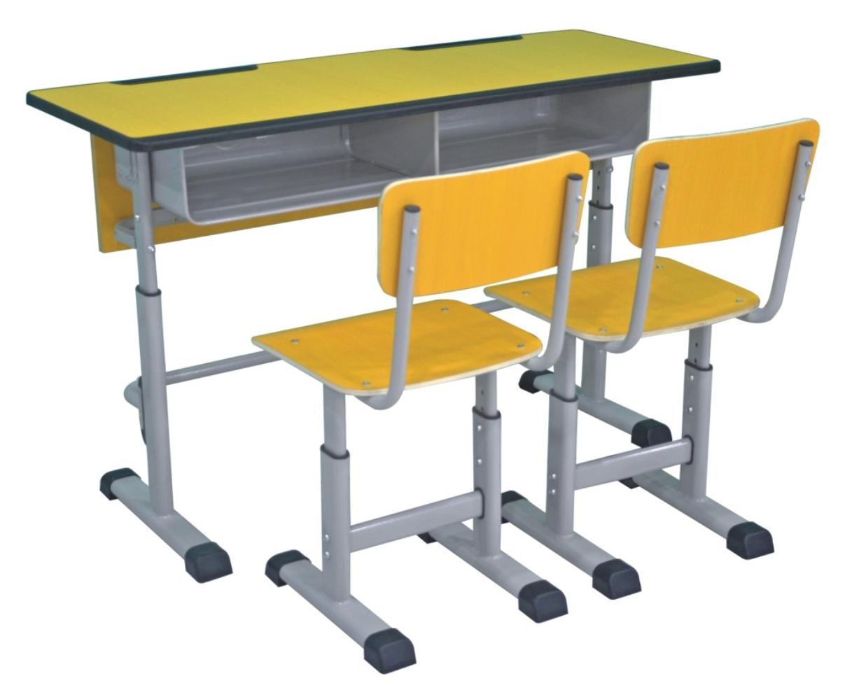 Double Desk and Chair, 1 Set (1 Table+2 Chairs) LKS67DKRY | LEUKHOME