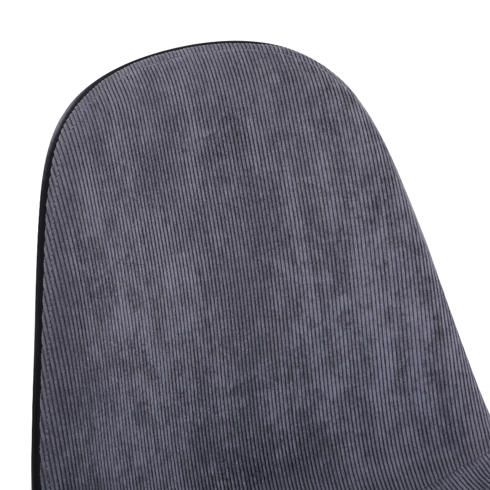 Chaises Salle à Manger Lot de 4 Chaises en Velours Gris Dos en Cuir Chaises de Cuisine pour 4 Personnes,Gris AWS024114FR | LEUKHOUSE