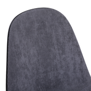 Chaises Salle à Manger Lot de 4 Chaises en Velours Gris Dos en Cuir Chaises de Cuisine pour 4 Personnes,Gris AWS024114FR | LEUKHOUSE