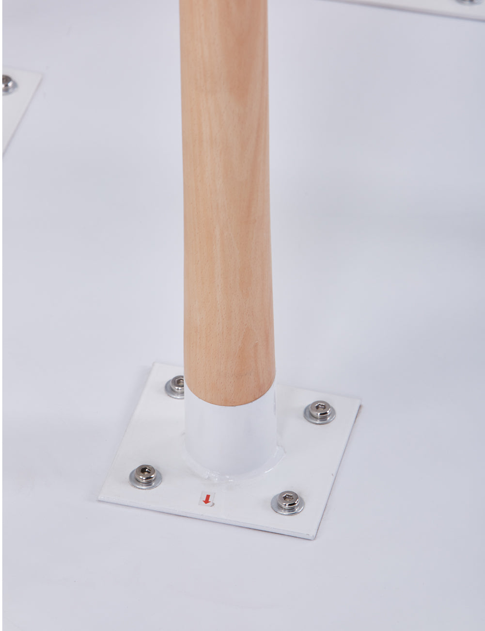 Round Dining Table 90x90cm White/Oak AWS041UK | LEUKHOUSE