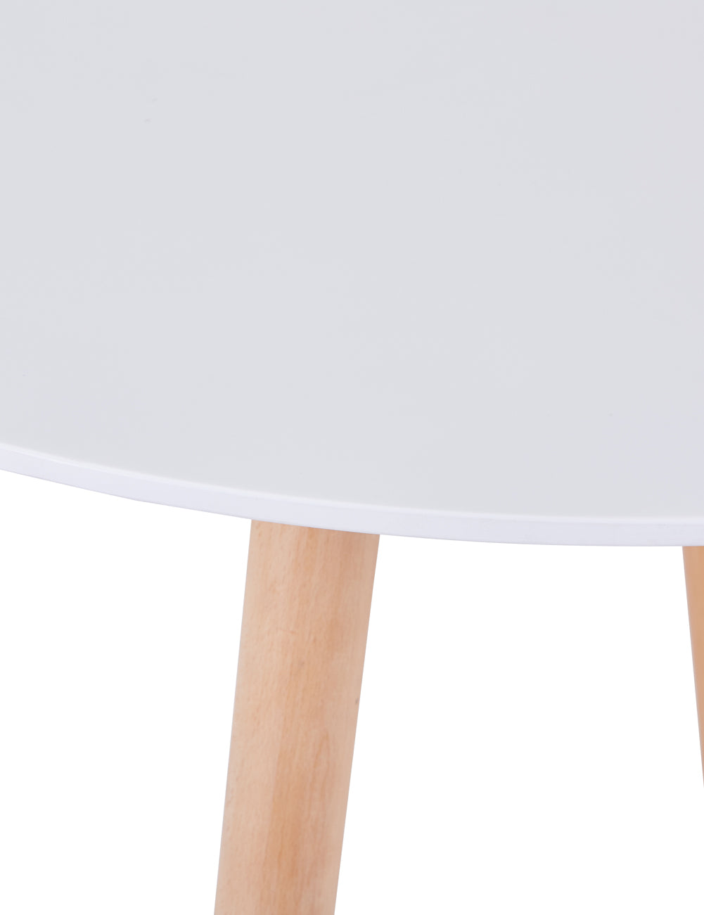 Round Dining Table 90x90cm White/Oak AWS041UK | LEUKHOUSE