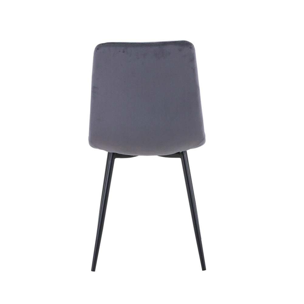Dining Chairs Set of 4 Velvet/Grey AWS125UK | LEUKHOUSE