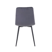 Dining Chairs Set of 4 Velvet/Grey AWS125UK | LEUKHOUSE
