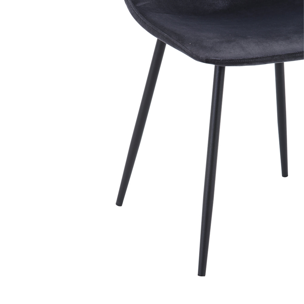 Dining Chairs Set of 4 Velvet/Grey AWS125UK | LEUKHOUSE