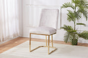 Gold Chromed Dining Chair HT08（2 Chairs） | Fondhouse