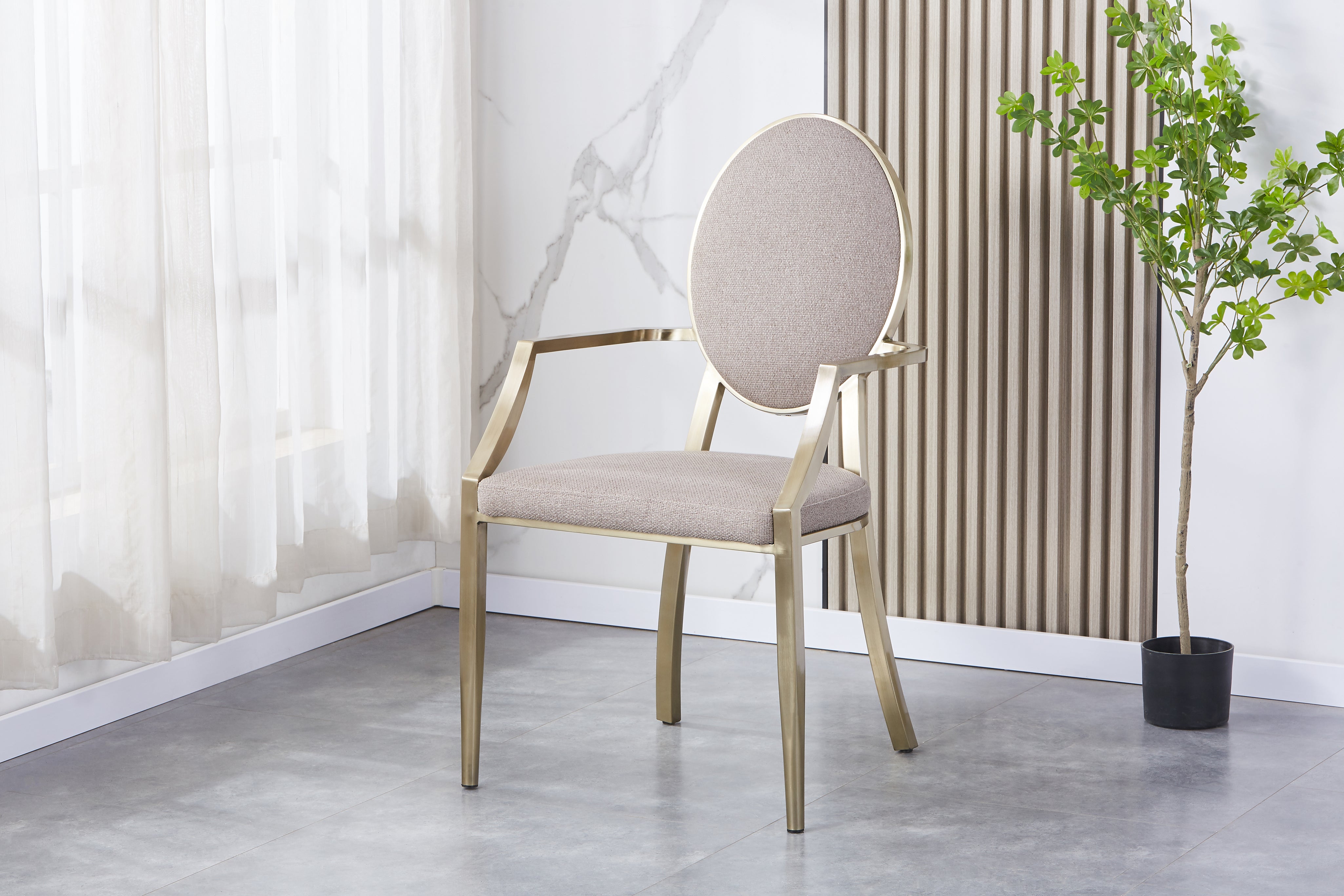 Stainless Steel Frame Dining Chair HTC803（2 Chairs） | Fondhouse