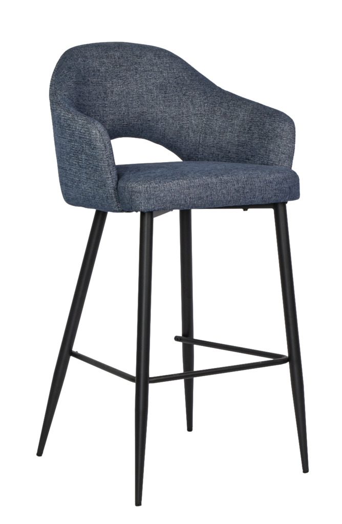 Bar Stool Fabric with Metal Metal Black Powder Coating Legs HTB0047 | HOMETREE