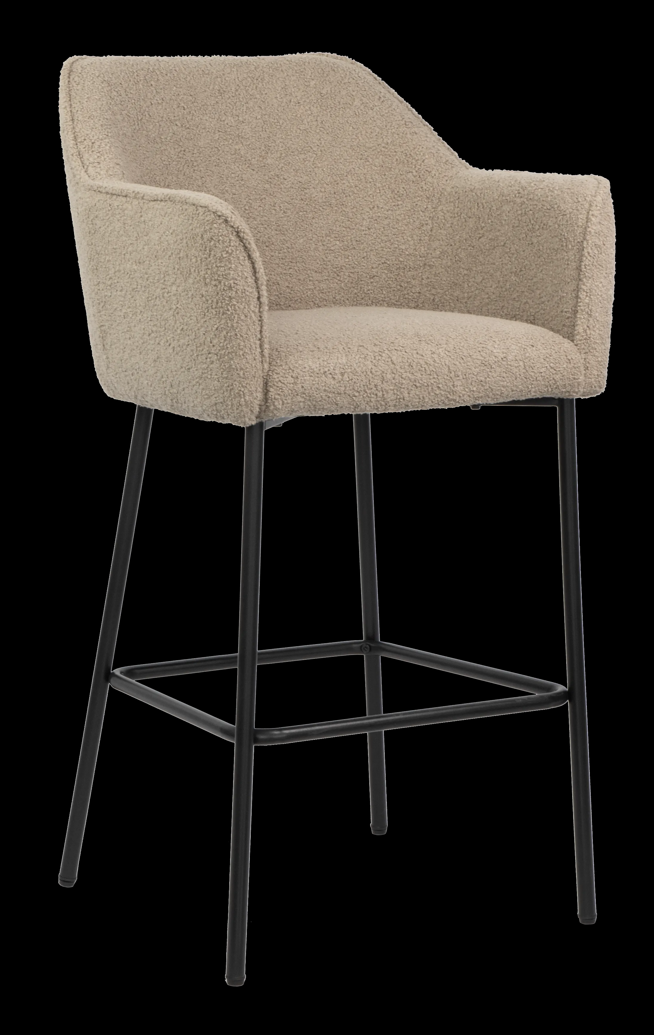 Bar Stool Fabric with Metal Black Powder Coating Legs HTB0042 | HOMETREE