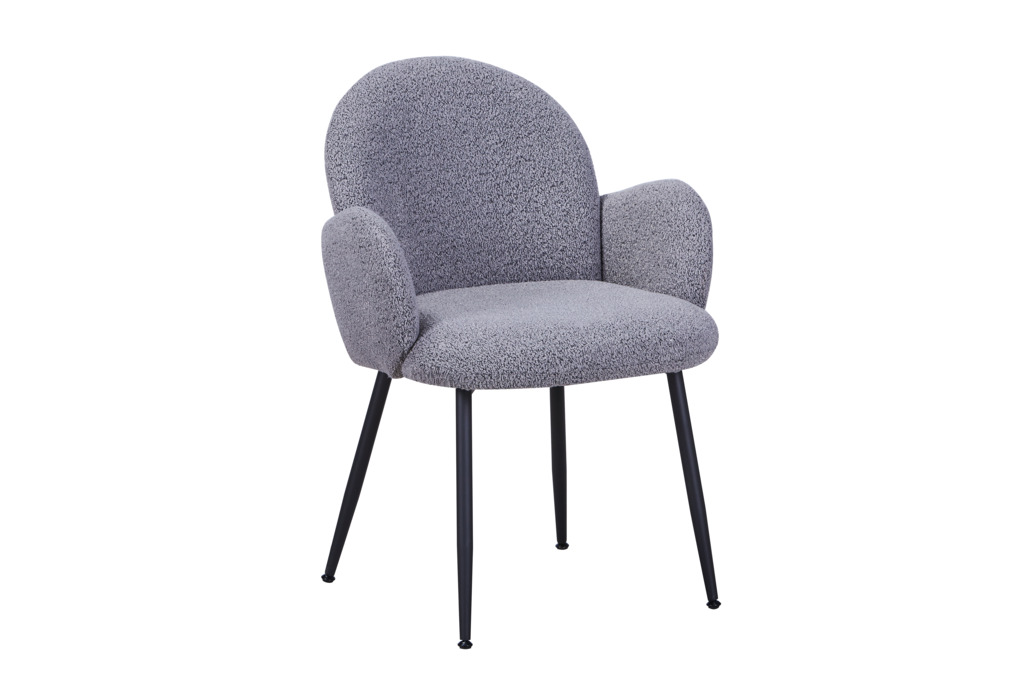 Dining Chair Fabric with Metal Black Powder Coating Legs HTC0631 | HOMETREE