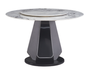 Dining Table Circle Artificial Stone T-1282-1B | FONDHOUSE