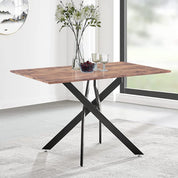 Rectangular Dining Table 120x80cm Wooden/Black AWS021UK | LEUKHOUSE