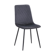 Dining Chairs Set of 4 Velvet/Grey AWS125UK | LEUKHOUSE