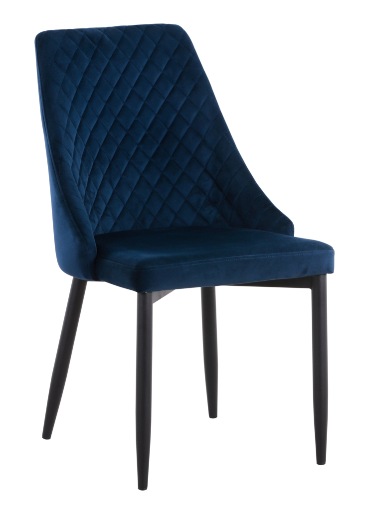 Dining Chair Velvet with Metal Black Powder Coating Legs HTC0096 | HOMETRE