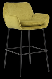 Bar Stool Velvet with Metal Black Powder Coating Legs HTB0044 | HOMETREE