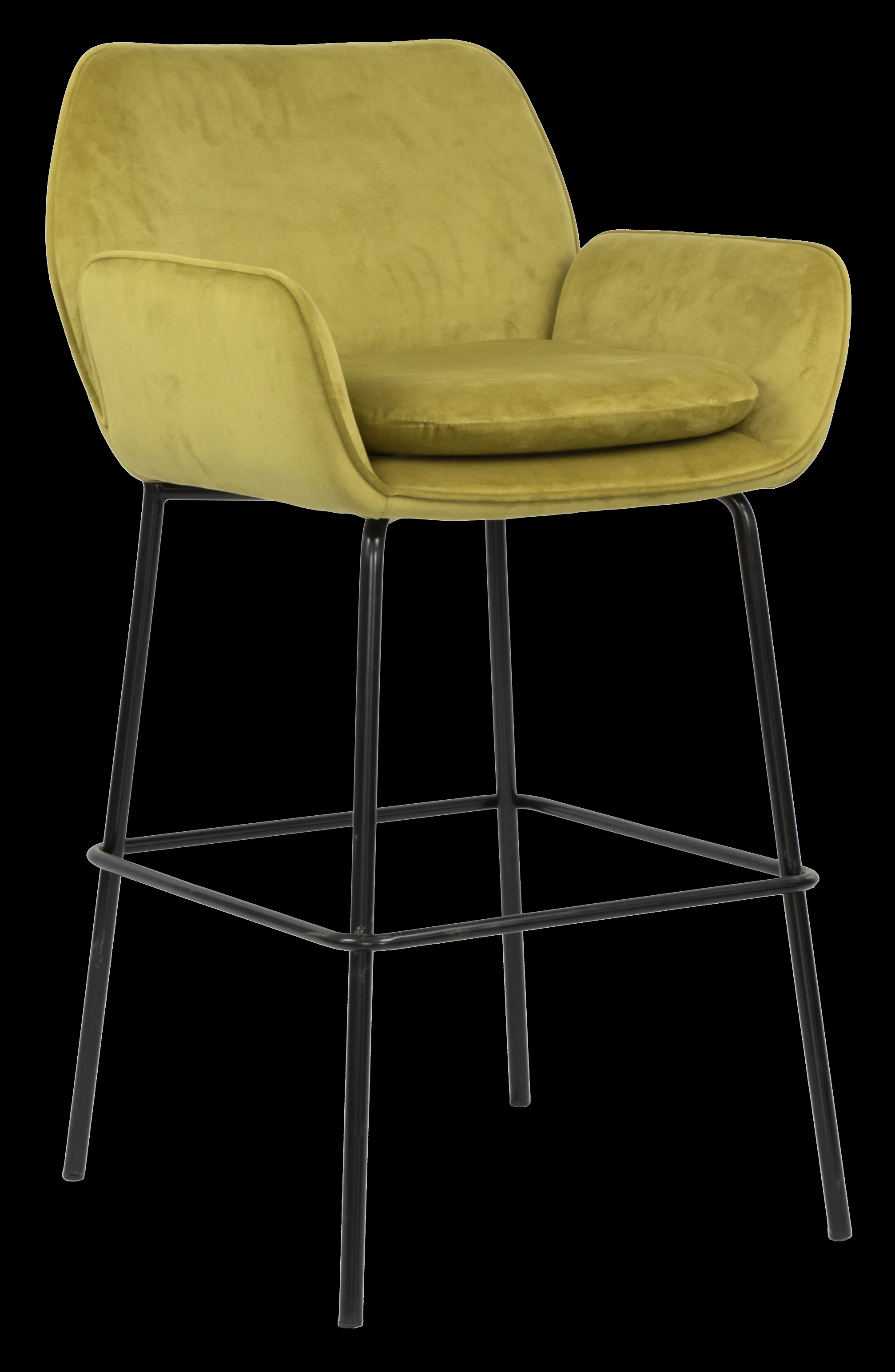 Bar Stool Velvet with Metal Black Powder Coating Legs HTB0044 | HOMETREE