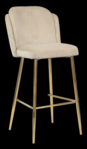 Bar Stool Fabric with Metal Gold Chromed Legs HTB0043 | HOMETREE
