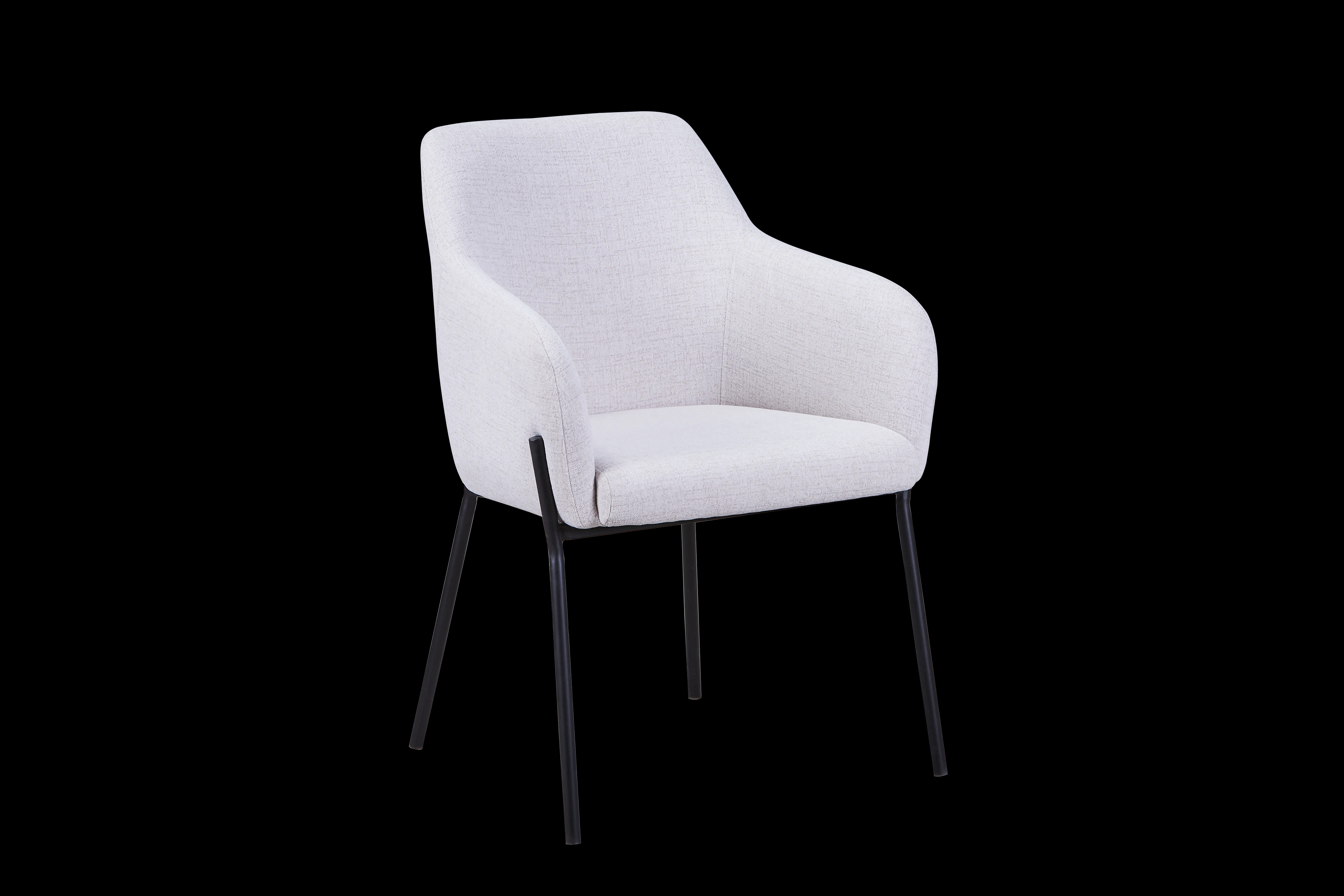 Dining Chair Fabric with Metal Black Powder Coating Legs HTC0626 | HOMETREE