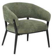 Lounge Chair Fabric with Metal Black Powder Coating Legs HTC0689 | HOMETREE