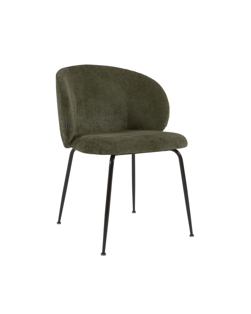 Dining Chair Velvet with Metal Black Powder Coating Legs HTC0248 | HOMETREE
