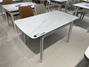 Dining Table Rectangular Glass S2410White | FONDHOUSE