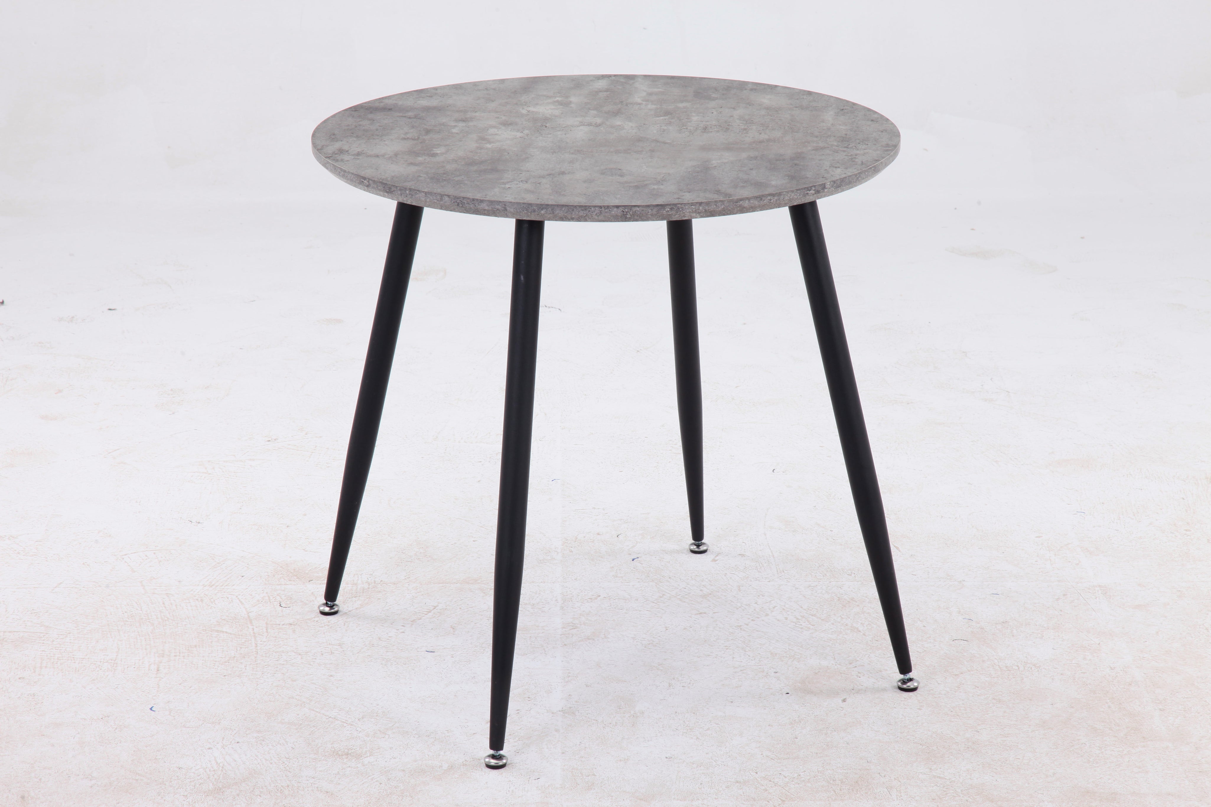 Round Dining Table 90x90cm Grey/Black AWS112UK | LEUKHOUSE