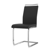 Dining Chairs Set of 4 Faux Leather/Black AWS266UK | LEUKHOUSE