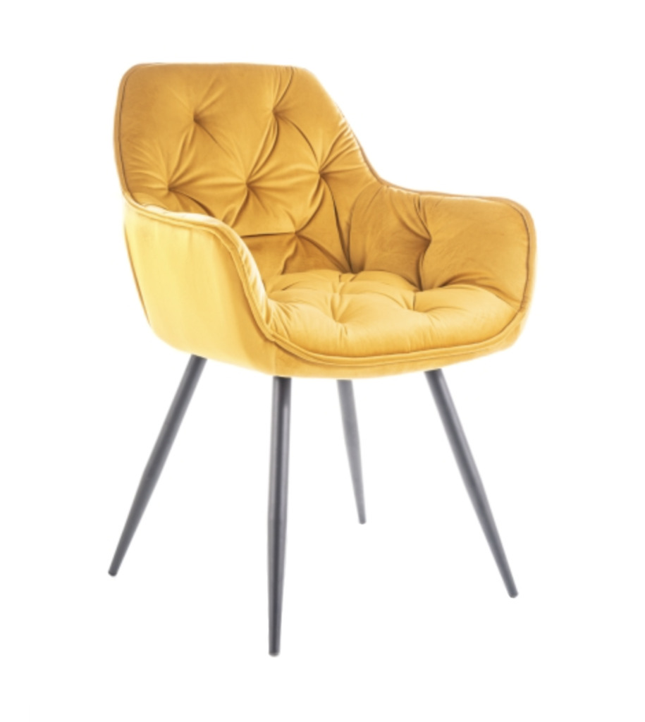 Dining Chair Velvet with Metal Powder Coating Legs HTC0116 | HOMETREE