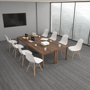 Wood Dining Table, Large Rectangular Dining Table for 4-6, 63" Farmhouse Style Kitchen Table for Home Kitchen Dining Room CA | LEUKHOUSE