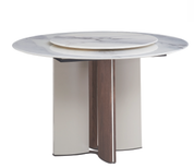 Dining Table Circle Artificial Stone T-1391 | FONDHOUSE