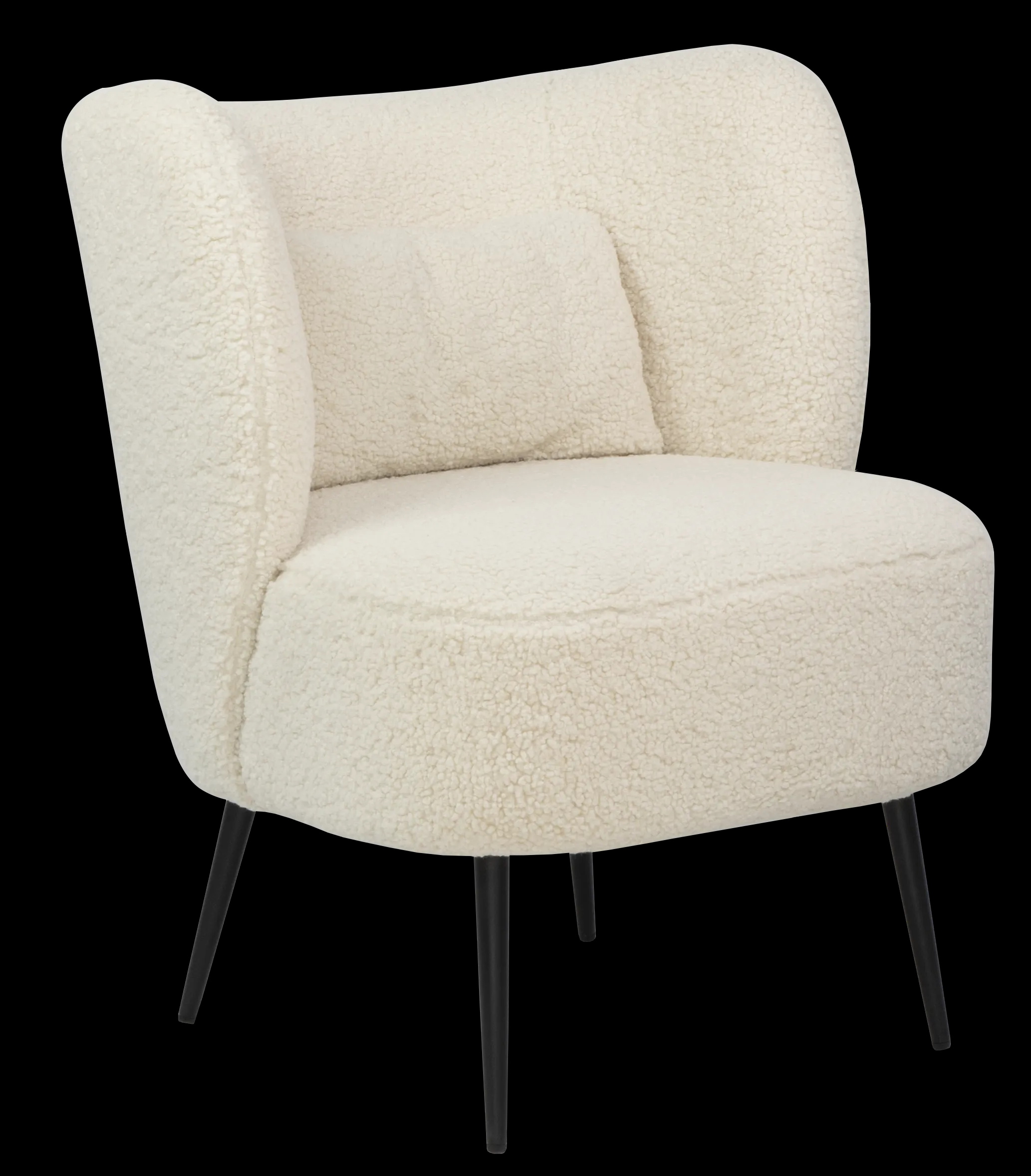 Lounge Chair Fabric with Metal Black Powder Coating Legs Metal HTC0691 | HOMETREE