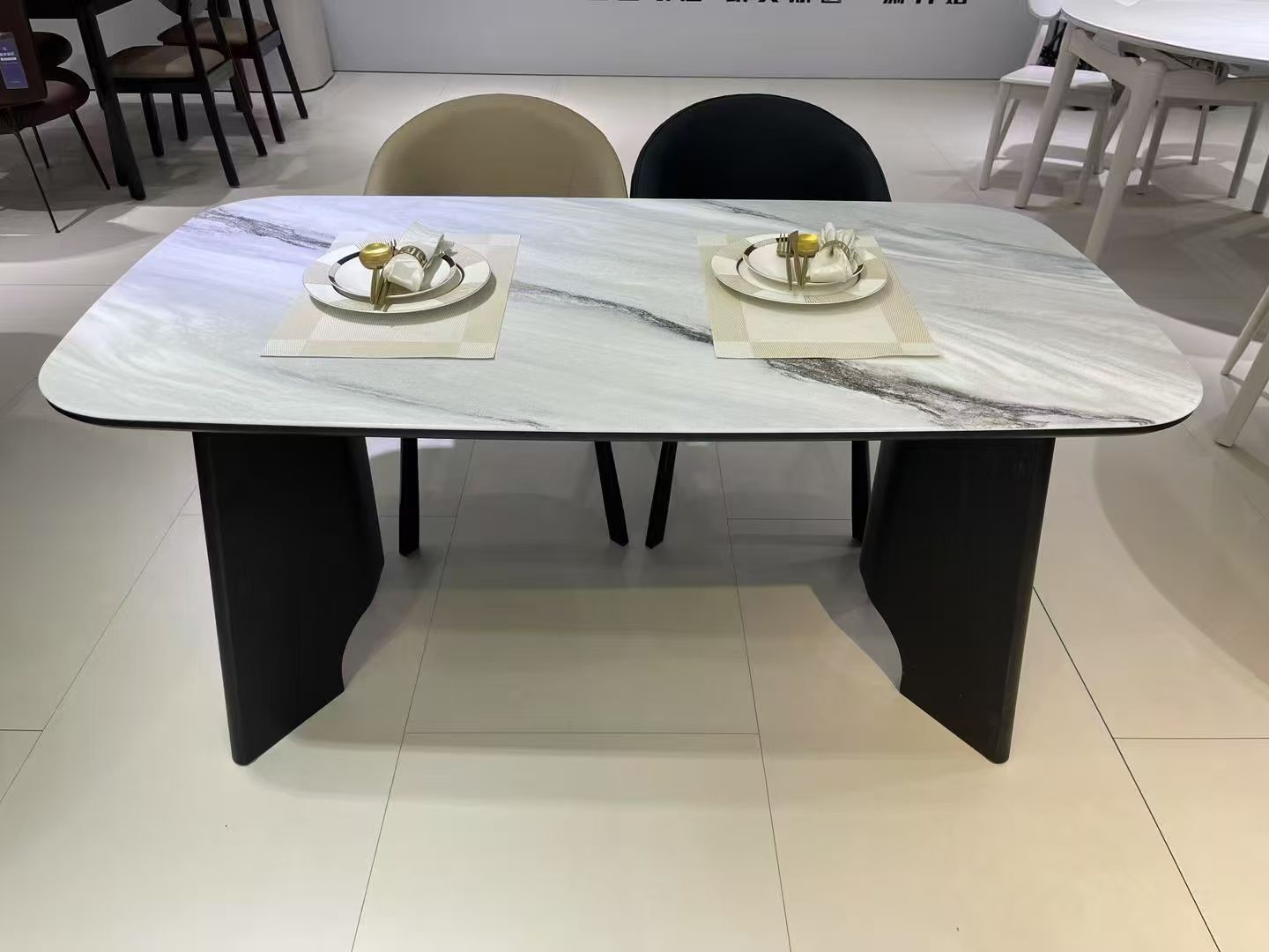 Dining Table Rectangular Glass X012 | FONDHOUSE