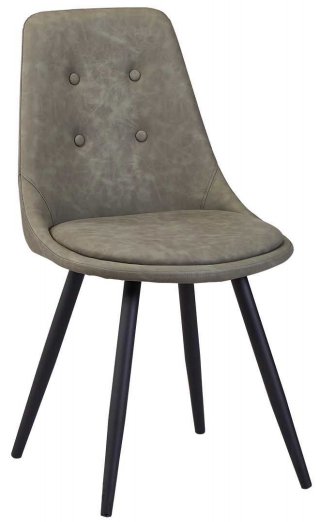 Dining Chair PU with Metal Black Powder Coting Legs HTC0090 | HOMETREE