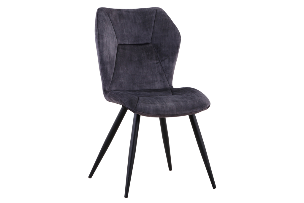 Dining Chair Fabric with Metal Black Powder Coating Legs HTC0086 | HOMETREE