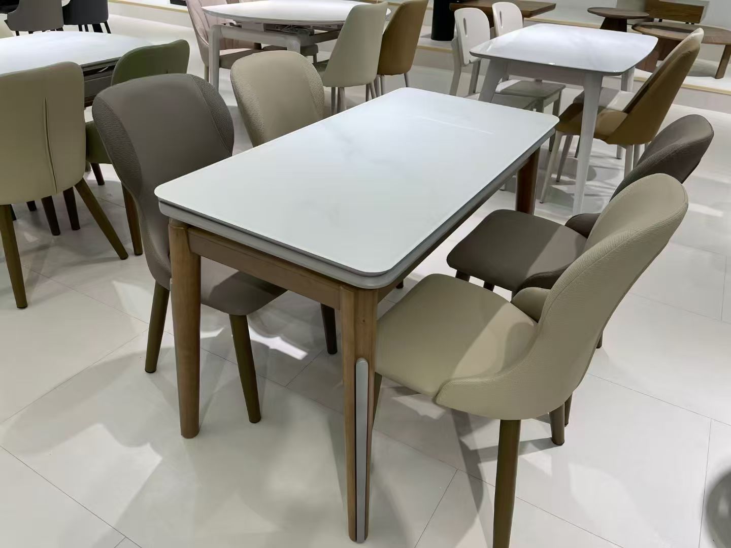 Dining Table Rectangular Glass S2413 | FONDHOUSE