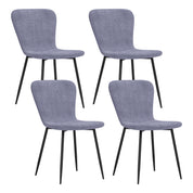 Chaises Salle à Manger Lot de 4 Chaises en Velours Gris Chaises de Cuisine pour 4 Personnes,Gris Foncé  AWS14814FR | LEUKHOUSE