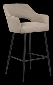 Bar Stool Fabric with Metal Black Powder Coating Legs HTB0045 | HOMETREE