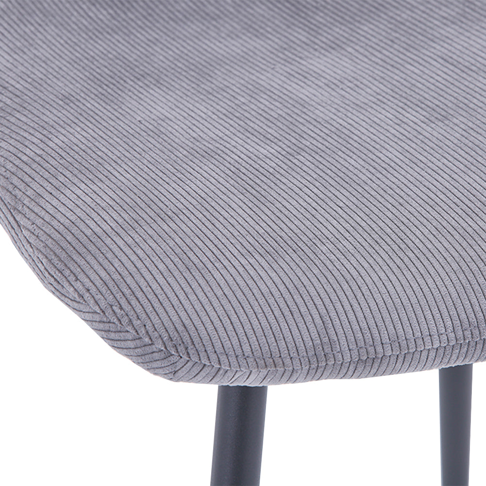 Dining Chairs Set of 4 Fabric/Grey AWS148UK | LEUKHOUSE