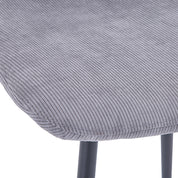 Dining Chairs Set of 4 Fabric/Grey AWS148UK | LEUKHOUSE