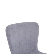 Dining Chairs Set of 4 Fabric/Grey AWS148UK | LEUKHOUSE