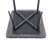 Dining Chairs Set of 4 Velvet/Grey AWS159UK | LEUKHOUSE