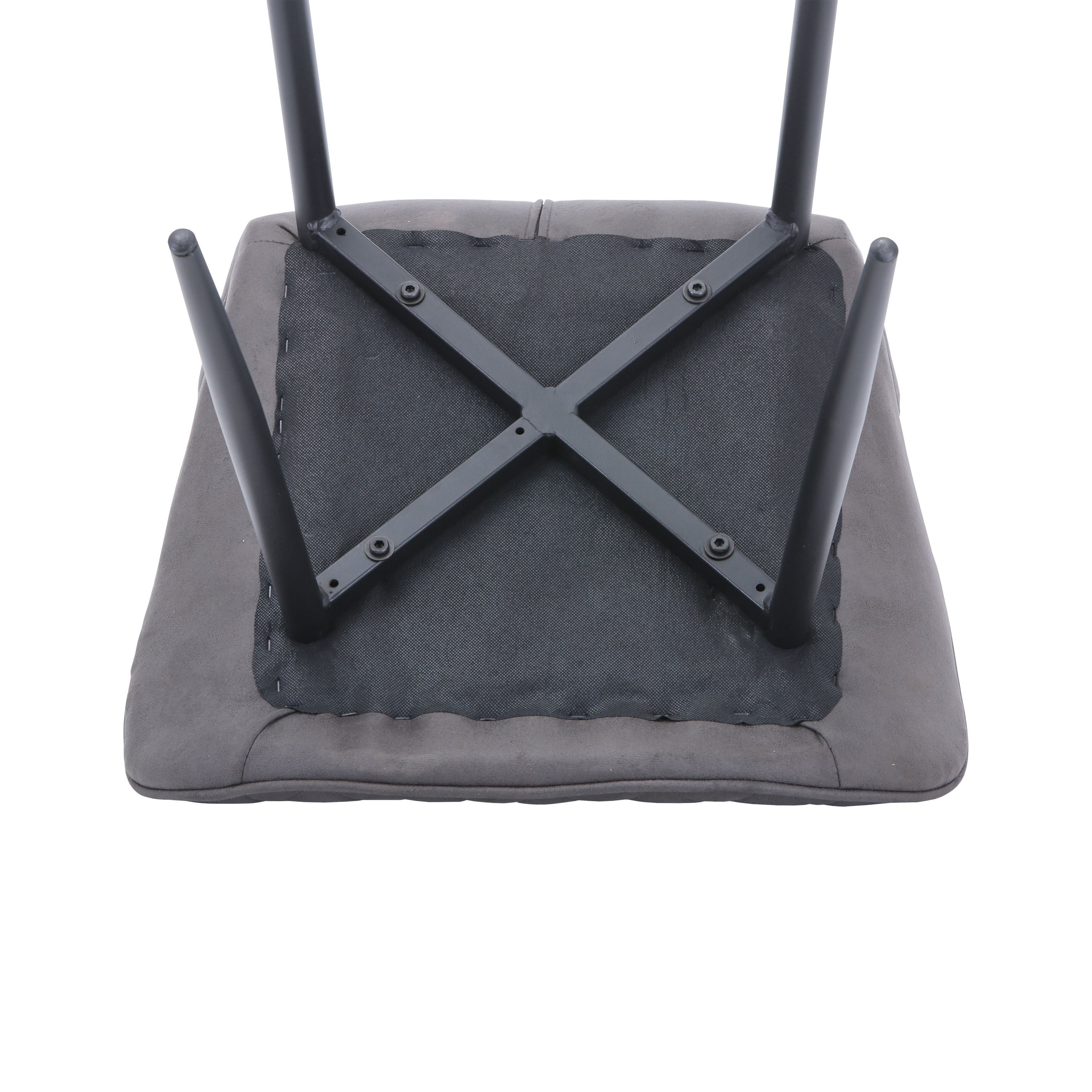 Dining Chairs Set of 4 Velvet/Grey AWS159UK | LEUKHOUSE