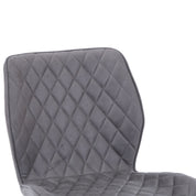 Dining Chairs Set of 4 Velvet/Grey AWS159UK | LEUKHOUSE