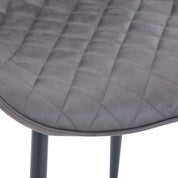Dining Chairs Set of 4 Velvet/Grey AWS159UK | LEUKHOUSE